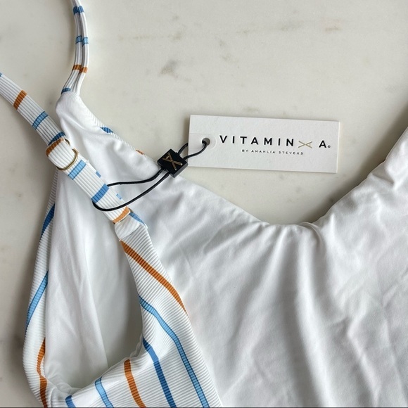NWT Vitamin A Yasmeen One Piece Swimsuit in Palm Springs Stripe - Picture 10 of 13